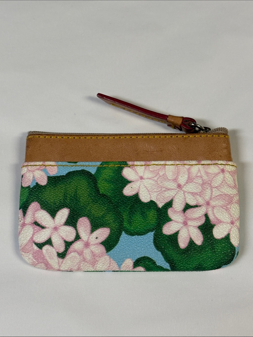 Dooney & Bourke Floral Card Holder Coin Purse Leather